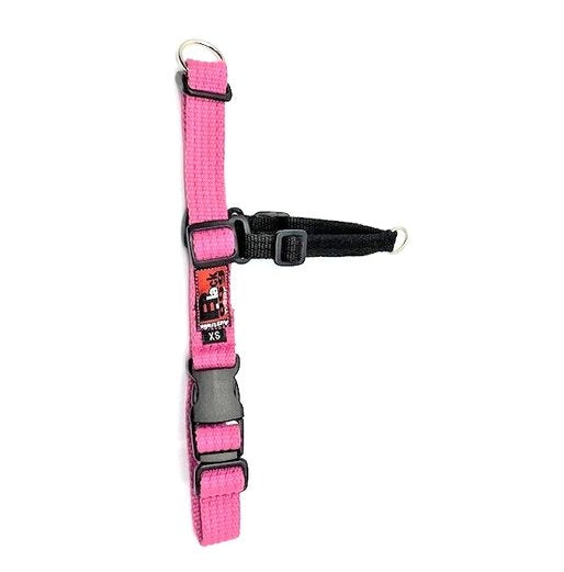 The balance harness in pink, one of six colours