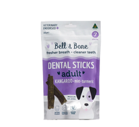 Oodles Of Paws Bell and Bone Dental Stick Kangaroo Mint and Turmeric Medium Front