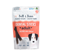 Oodles Of Paws Bell and Bone Dental Stick Salmon Mint Charcoal Large Front