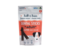 Oodles Of Paws Bell and Bone Dental Stick Salmon Mint Charcoal Medium Front
