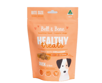 Oodles Of Paws Bell and Bone Healthy Dog Treats Duck and Fibre Front